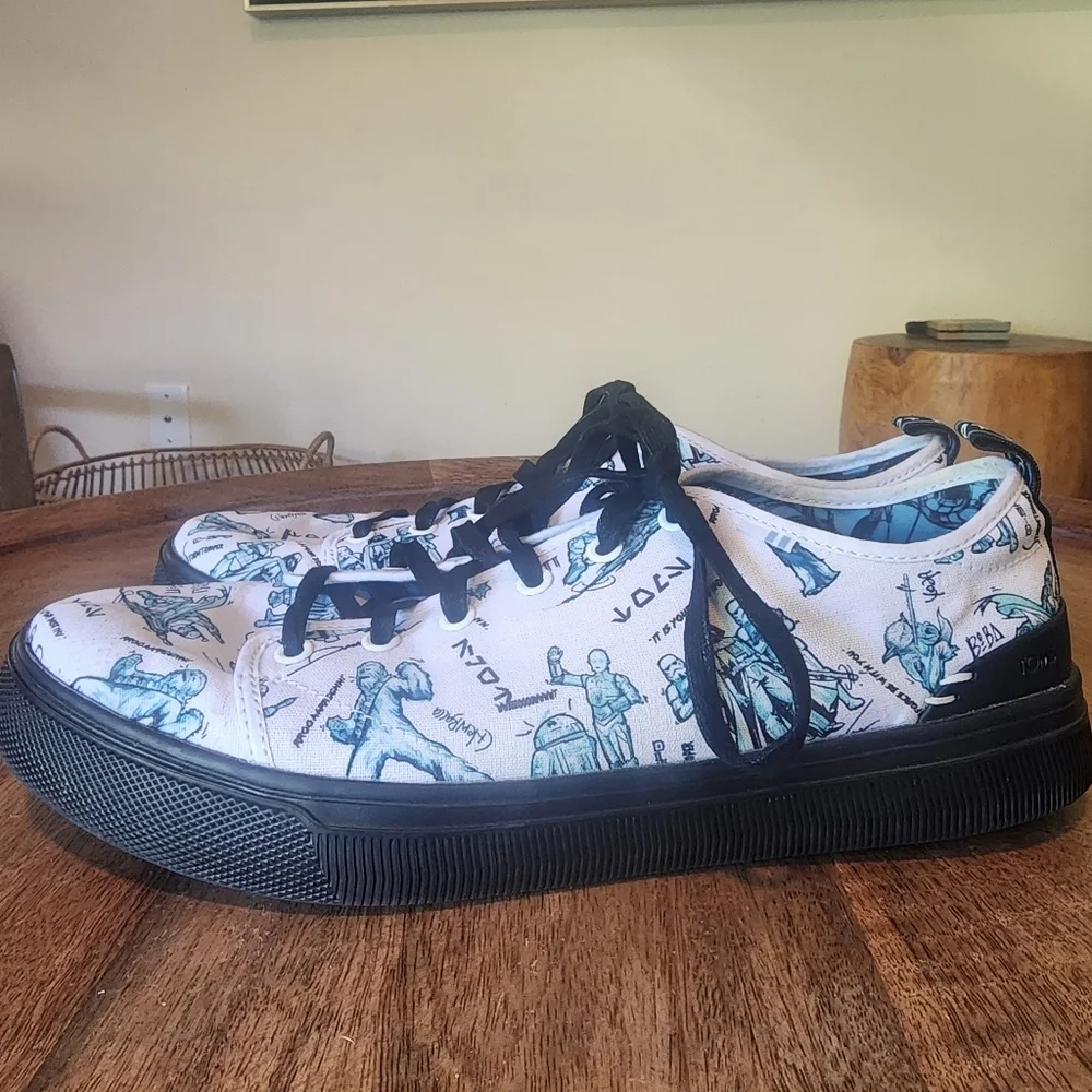 Toms x Star Wars Canvas Character Sketch Trvl Lite Low Top Sneakers Mens 10.5